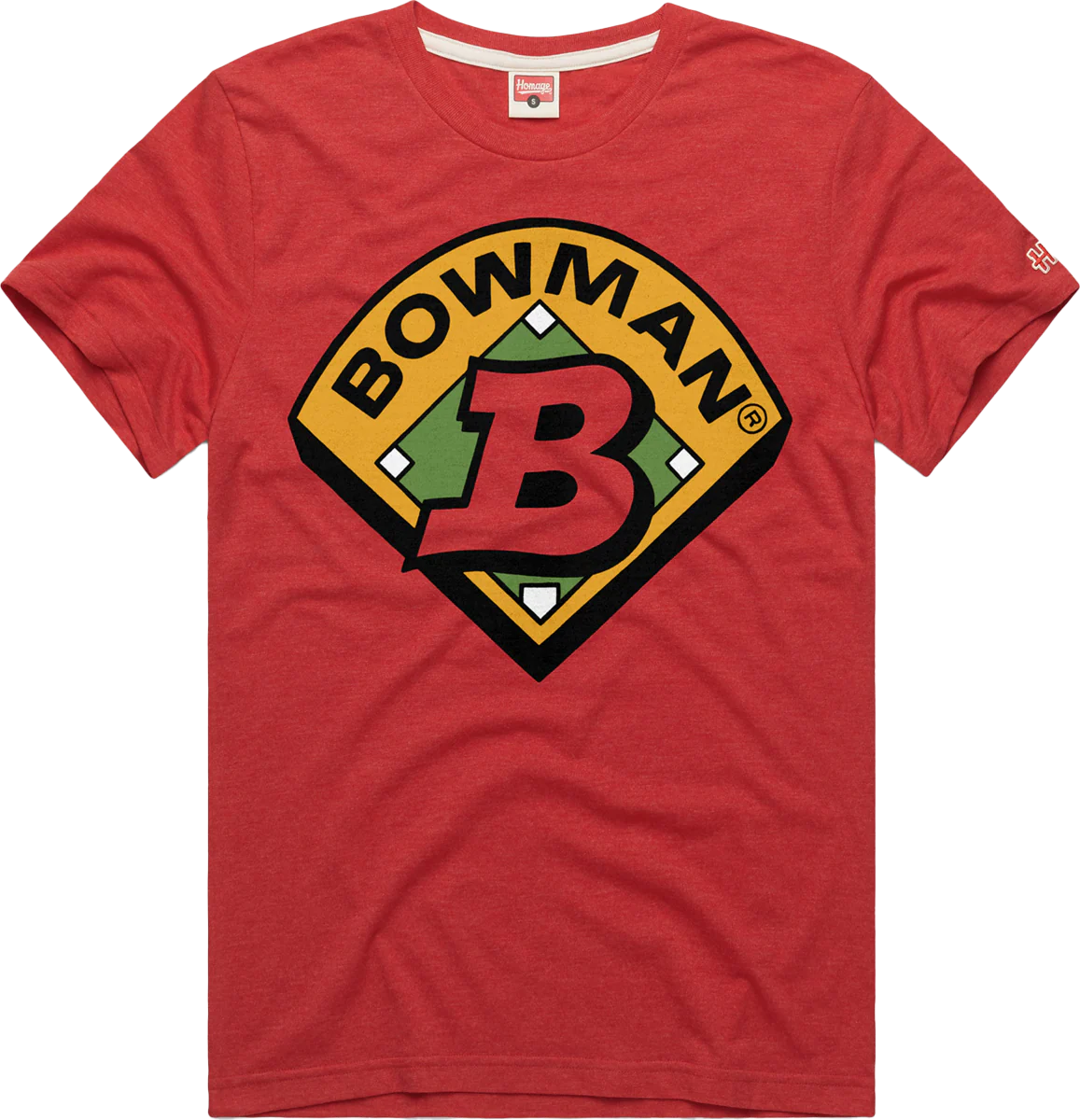 Topps Bowman Baseball Logo - Red Tee