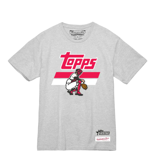Topps Heritage Grey Stripe Catcher Tee