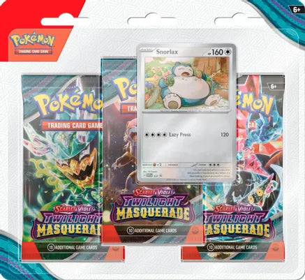 Pokemon TCG: Twilight Masquerade 3 Pack Blister [Snorlax]
