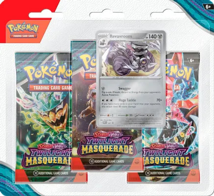 Pokemon TCG: Twilight Masquerade 3 Pack Blister [Revavroom]