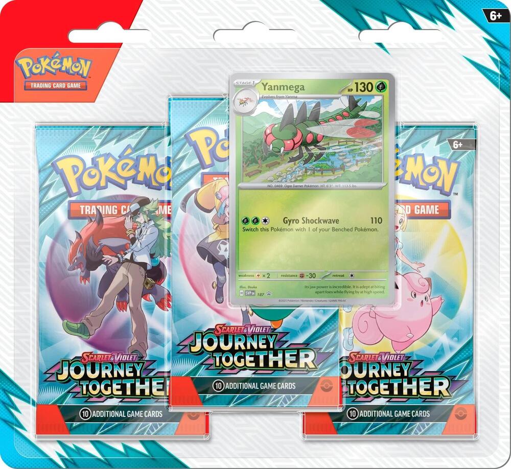 Pokemon TCG: Journey Together 3-Pack Blister (Promo Card Varies)