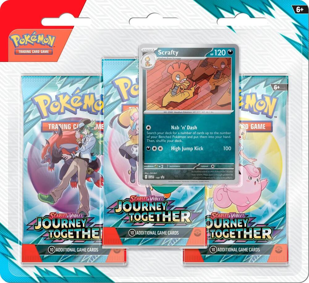 Pokemon TCG: Journey Together 3-Pack Blister (Promo Card Varies)