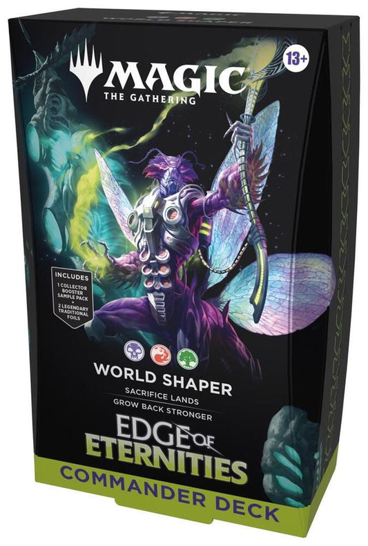 PRERELEASE 7/25/25- Magic The Gathering Edge Of Eternities World Shaper Commander Deck