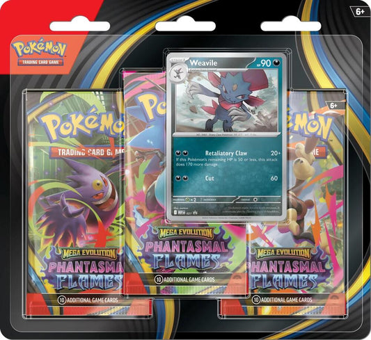 Pokemon TCG: Phantasmal Flames 3 Pack Blister [Weavile]
