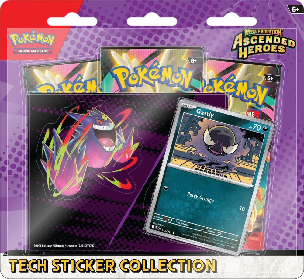Pokemon TCG: Ascended Heroes Tech Sticker Collection - Gastly
