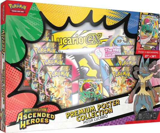 Pokemon TCG: Ascended Heroes Premium Poster Collection (Mega Lucario)