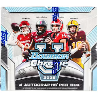 2025 Bowman University Chrome Football Jumbo Hobby Box