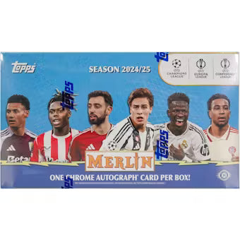 2024/25 Topps Chrome Merlin UEFA Club Competitions Soccer Hobby Box