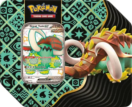 Pokemon TCG: Paldean Fates Tin [Great Tusk ex]